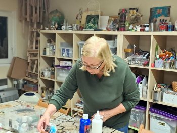 Technika asambláž - rámik na fotografie